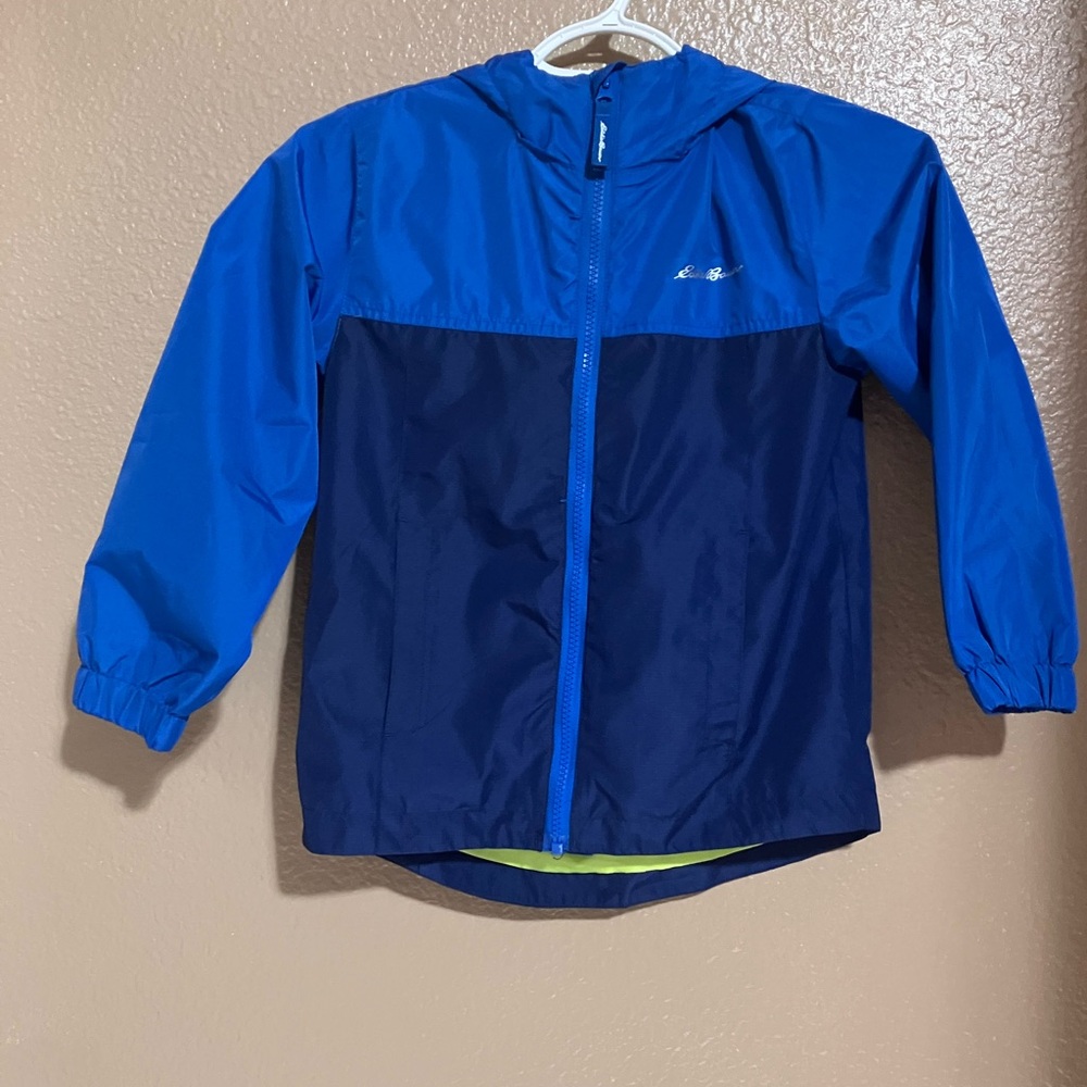 Eddie Bauer Neon Green and Navy Jacket